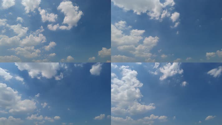 蓝天白云大气延时摄影