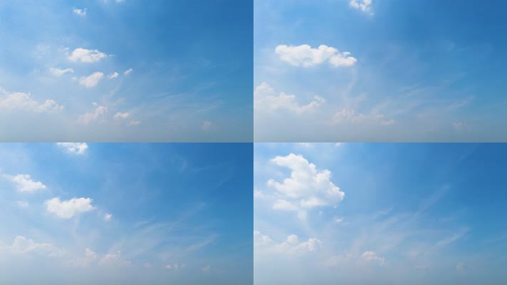 天空蓝天白云延时摄影3