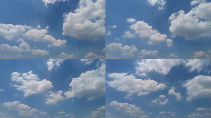 蓝天白云天空延时摄影