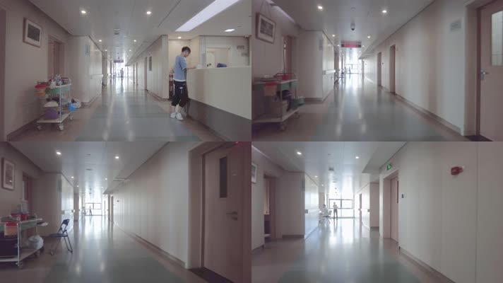 住院部医院走廊人流