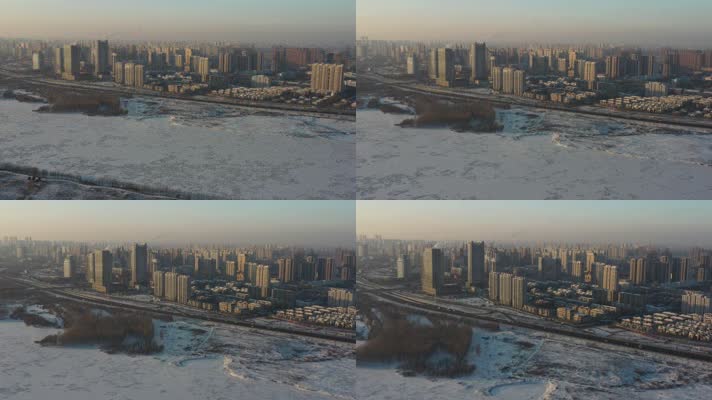 哈尔滨城市雪景4k-016
