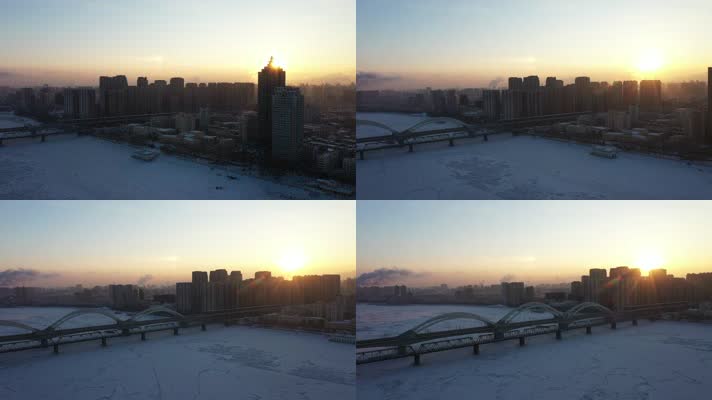 哈尔滨市区雪景1080-004