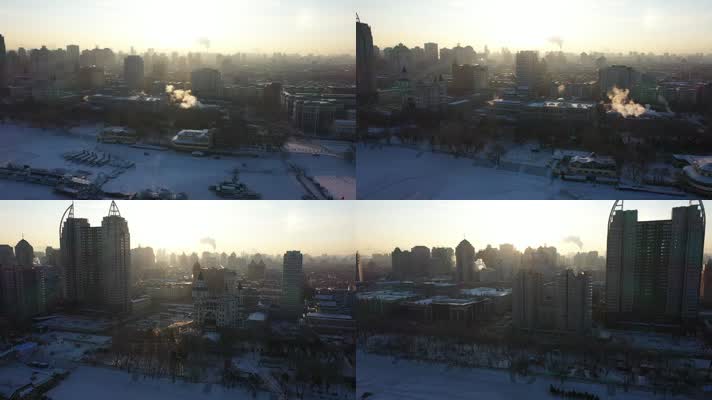 哈尔滨市区雪景1080-017