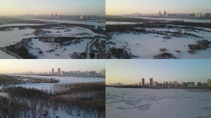 哈尔滨城市雪景4k-21