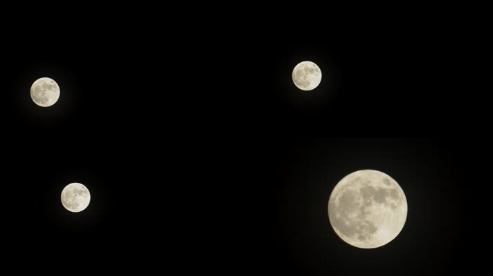 中秋节月亮延时拍摄4K