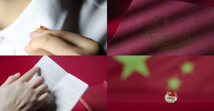 4K中国共产主义青年团 共青团红色胸徽党政