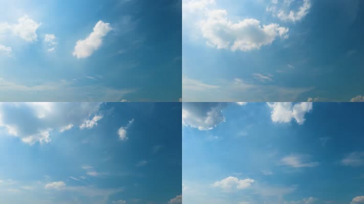 蓝天白云天空延时摄影44