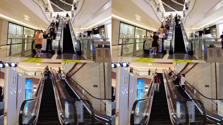 大型商场电梯人流延时摄影