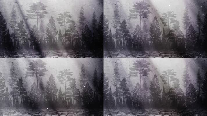 阳光普照黑暗森林合成视频背景ae模板