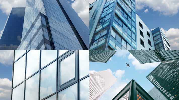 企业建筑反射玻璃大楼