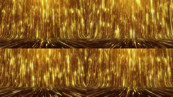 金色粒子雨Led运动背景