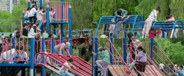 公园玩耍娱乐儿童假期生活(3k分辨率)
