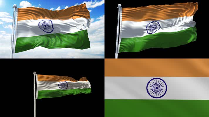 印度国旗旗帜标志logo带通道