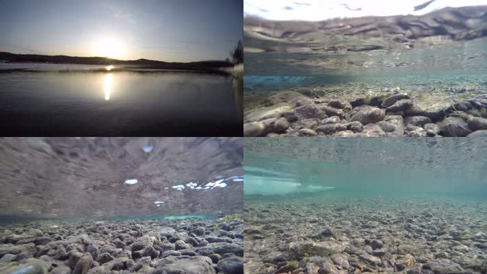 黑水兴安塔河冬季 两种不同的水下镜头