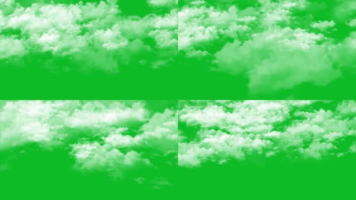 4K绿幕素材云层流动