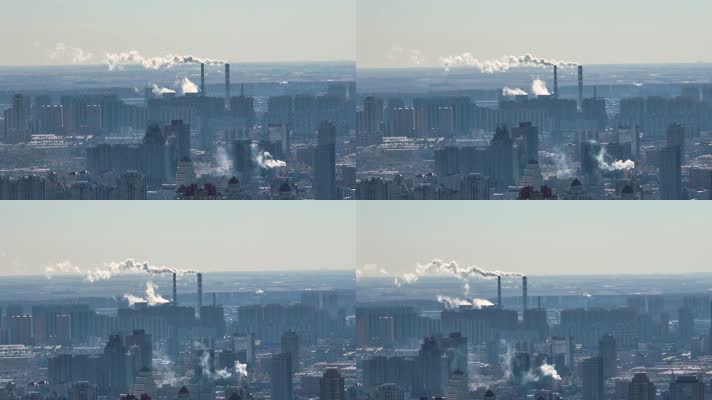 哈尔滨城市风光东北工业热力蒸汽哈尔滨城市
