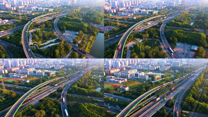 杭州钱塘新区绕城高速下沙立交桥延时风景4