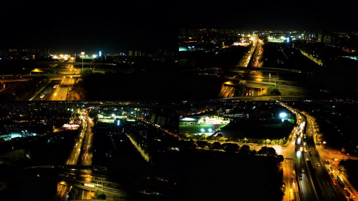 杭州下沙立交桥绕城高速夜景90