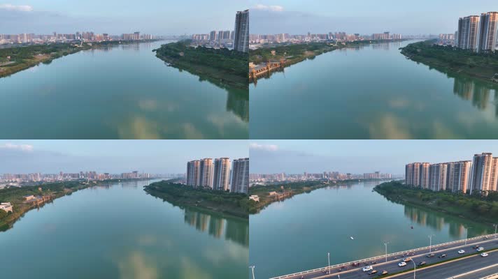 4K航拍南宁清川大桥一镜到底
