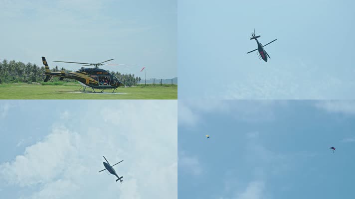 极限运动跳伞高空降落伞滑翔伞冒险