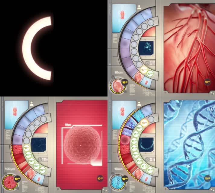人体心脏细胞DNA医学3D动画
