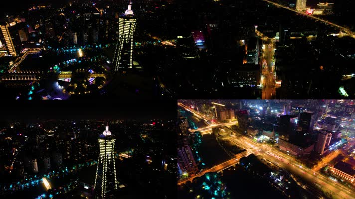 杭州市区西湖文化广场夜景延时40
