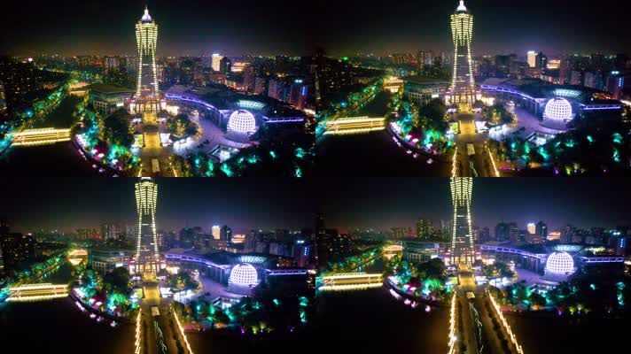 杭州市区西湖文化广场夜景94