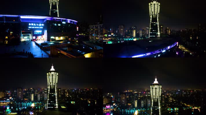杭州市区西湖文化广场夜景49
