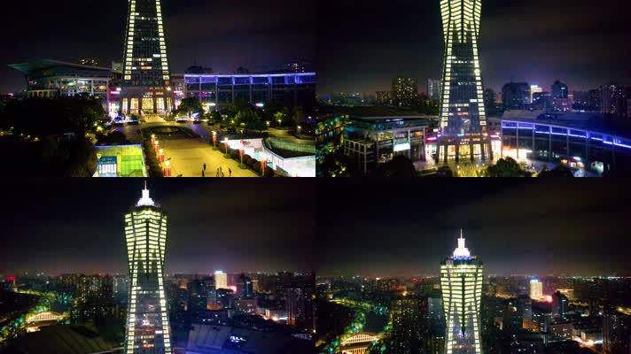 杭州市区西湖文化广场夜景90