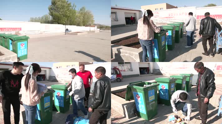 农村垃圾分类积分制农民把垃圾分类送垃圾站