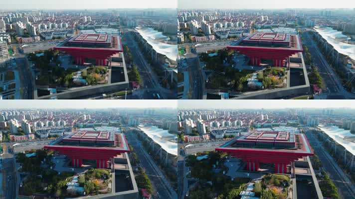 【4K60帧】上海世博园中华艺术宫航拍4K