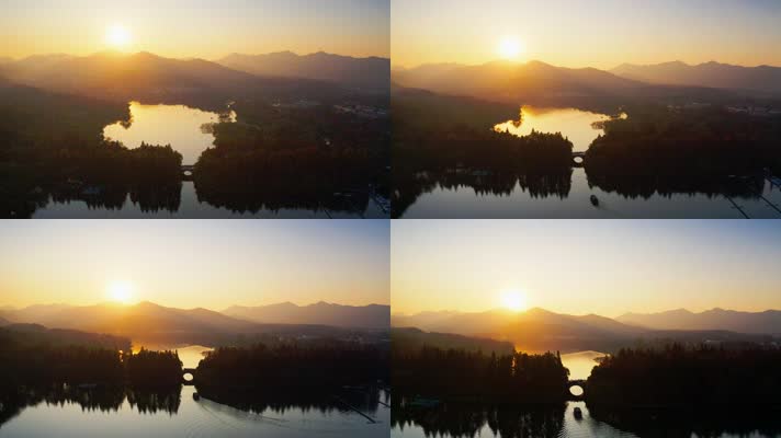 杭州西湖_V1-0014西湖的金色夕阳