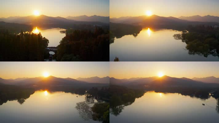 杭州西湖_V1-0015西湖的金色夕阳