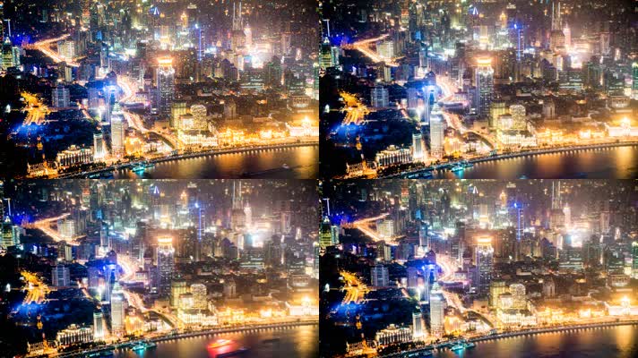 4k分辨率的上海外滩夜景