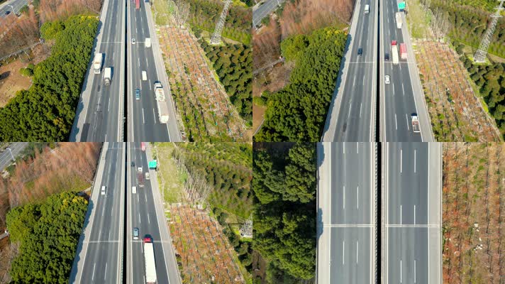【4K60帧】城市高速公路航拍