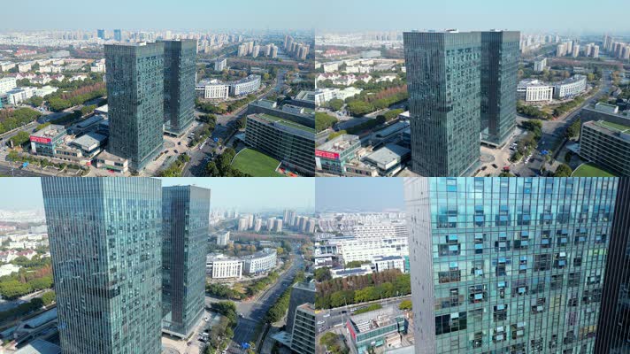 【4K60帧】上海城市商务大楼航拍