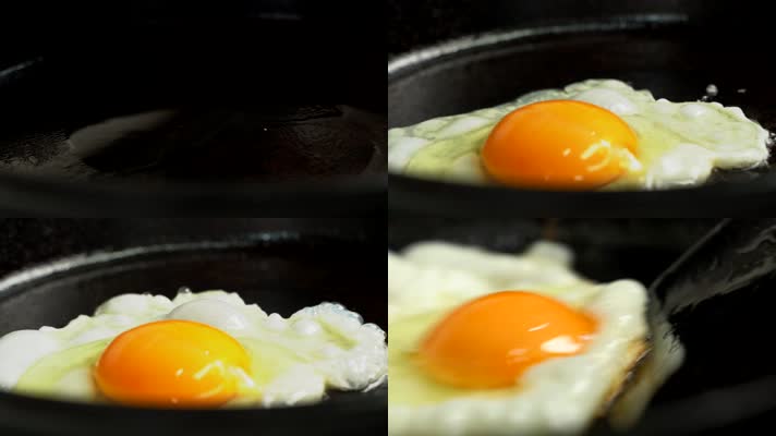 营养早餐煎鸡蛋4K