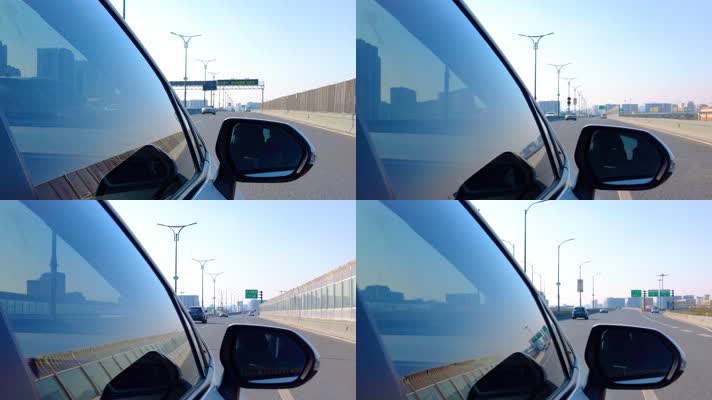 城市汽车开车第一视角后视镜99