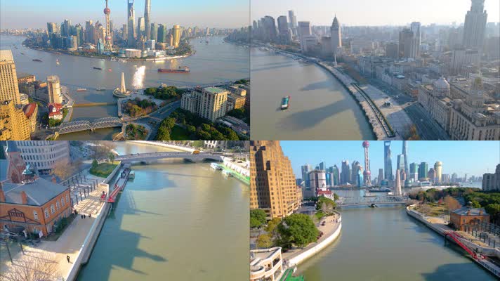 上海外滩乍浦路桥苏州河车流人流延时摄影合集40