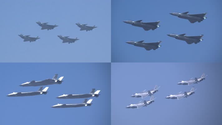 4K超稳：中国航展歼-20战斗机飞行表演