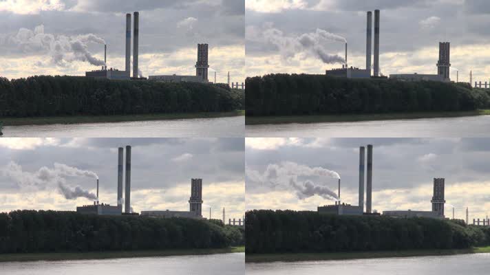 工业污染煤炭大烟囱