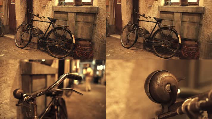 老上海怀旧老自行车4K