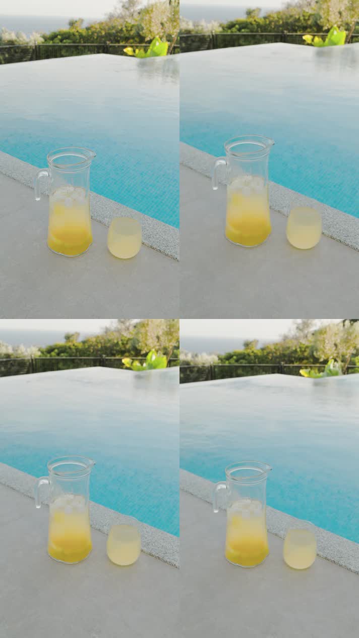 泳池水杯柠檬
