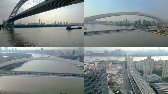 上海市黄浦区鲁班路立交桥卢浦大桥车辆车流风景4