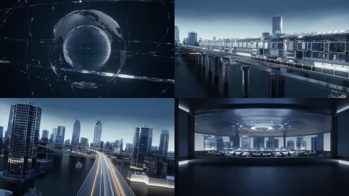 未来科技 虚拟城市穿梭 万物互联