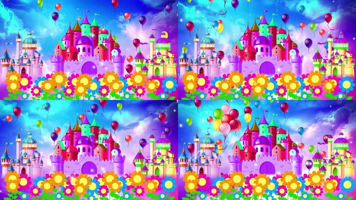 城堡气球花朵