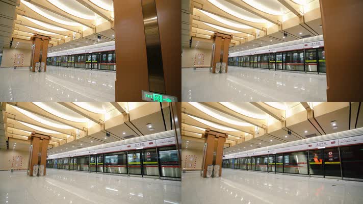 Taiyuan Metro Statio地铁站厅绿色出行轻轨现代交通轨道交通