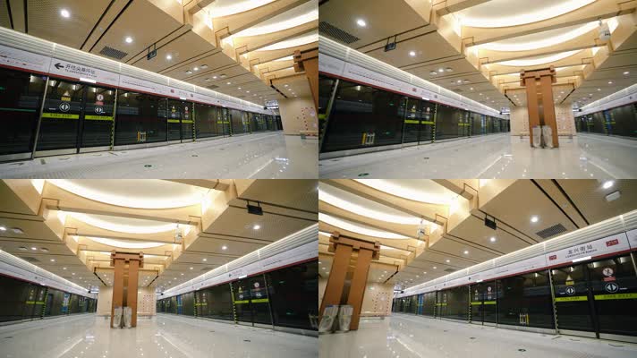 Taiyuan Metro Statio地铁站厅绿色出行轻轨现代交通轨道交通