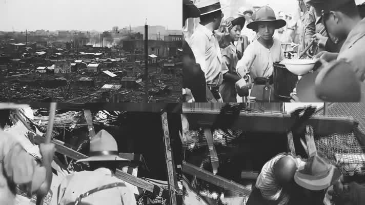 1923年日本关东大地震救灾现场