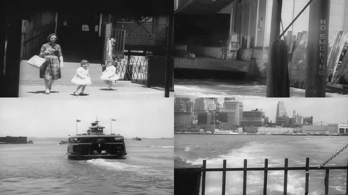 40年代纽约曼哈顿港口